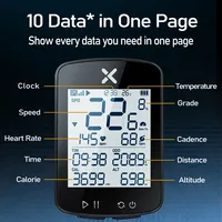 XOSS G2 + Speedometer sepeda nirkabel, Speedometer sepeda Digital dengan GPS nirkabel tahan air ANT + irama untuk berkendara MTB