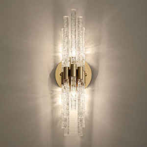 Copper Wall <b>Sconce</b> <b>Lights</b> Bedside Decor Porch Corridor Modern Creative Crystal Led Wall Lamp - Product Image 6