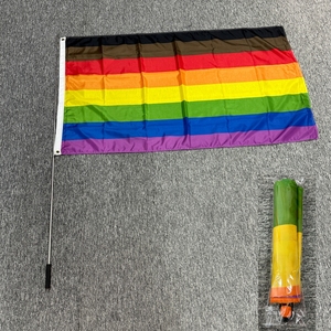 Drapeau Oman <span class=keywords><strong>en</strong></span> bois agitable à la main avec impression numérique pour les fêtes générales – Nouveauté 2024, Vente Flash Usine - Product Image 5