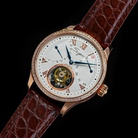 Montre-bracelet pour homme Sugess Tourbillon, mécanique à remontage automatique, mouvement original 8004, analogique, date, fonctions squelette, acier inoxydable