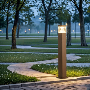 ไฟเสาบอลลาร์ด LED อลูมิเนียมสำหรับสวน ระดับ IP65 จากโรงงานโดยตรง ใช้ไฟ AC ปรับความสว่างได้ รับประกัน 5 ปี ไฟทางเดินสำหรับตกแต่งภูมิทัศน์ - Product Image 1