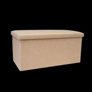 Modern <b>Stool</b> Living Room Furniture <b>Storage</b> Box Fabric Stainless Steel Bamboo Highest Quality Sample Available <b>Stools</b> Counter - Product Image 2