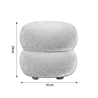 Pouf rond moderne en tissu capitonné blanc pour s'habiller et se maquiller, salon et chambre à coucher
