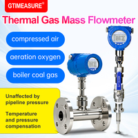 Débitmètre massique thermique à insertion pour la mesure du débit de gaz de combustion, d'oxygène, d'argon et de CO2 dans les grands conduits