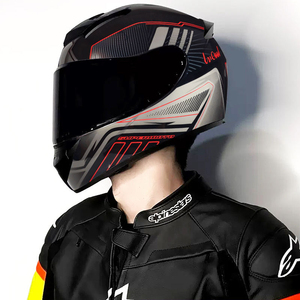 Casque de moto intégral de style classique approuvé DOT, équipement de sécurité unisexe de haute qualité - Product Image 4