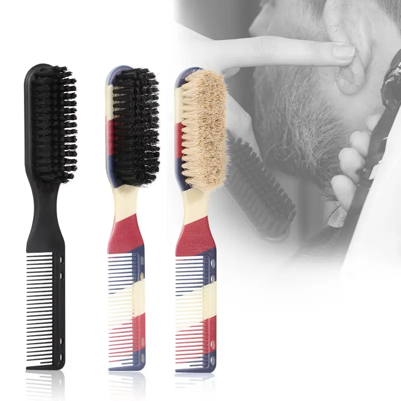 Barba dos homens escova cabeleireiro listrado escova pente óleo cabeça lisa cabelo alisamento estilo cabelo pente de cabelo para barbeiro