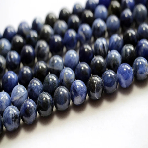 Perles en pierre naturelle de <span class=keywords><strong>sodalite</strong></span> bleue lisse de 6 mm, 8 mm, 10 mm en vrac pour la fabrication de bijoux, la création ou les cadeaux - Product Image 1