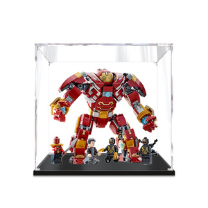 Compatible avec 76247 Hulkbuster Battle Wakanda, boîte de présentation en acrylique anti-poussière et boîte de rangement pour figurines, mignonnes et amusantes, YLD-AD21 - Product Image 4