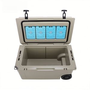 PoeticExist Modern Portable Multi-functional 55L Wheels Cooler <b>Box</b> Outdoor <b>Camping</b> Refrigerator Fishing Beverage Chiller - Product Image 2