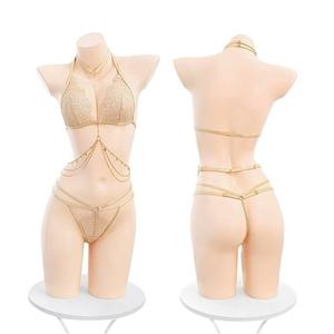 <span class=keywords><strong>Ensemble</strong></span> soutien-gorge et culotte en dentelle Dobby en forme de cœur Dormila ODM, révélant la poitrine et les fesses, 7915, lingerie sexy pure - Product Image 5