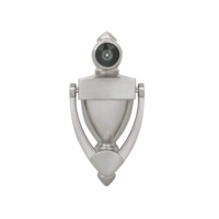 Antique en laiton heurtoir de porte avec judas visionneuse