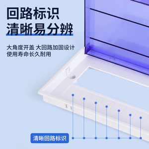 ฝาครอบกล่องจ่ายไฟ PZ30 พลาสติก 8 วงจร ป้องกันไฟลุกแบบฝัง สำหรับแผงไฟฟ้า - Product Image 2