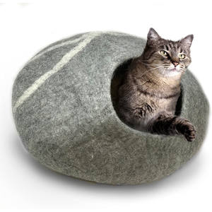 Maravilloso gato cama gato cueva fieltro <span class=keywords><strong>de</strong></span> lana 100% <span class=keywords><strong>de</strong></span> ventas 2018 - Product Image 5