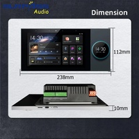 730T+CR520 Écran tactile 7 pouces Android 11TUYA ZIGBEE Amplificateur mural Système audio intelligent Home cinéma Stéréo Kit de haut-parleurs de plafond