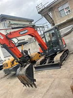 Excavadora Usada Doosan DH55 de 5 Toneladas, Pequeña, de Segunda Mano, con Motor, Caja de Cambios y Transmisión Originales, en Venta