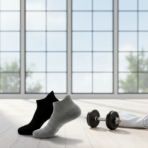 Calzini alla Caviglia Traspiranti e Antibatterici con Logo Personalizzato, Calzini Sportivi in Fibra di Bambù Invisibili per <span class=keywords><strong>Uomo</strong></span>, per Corsa e Fitness - Product Image 4