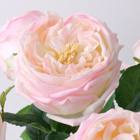 Hochwertige Handgefertigte Künstliche Seidenrosen im Europäischen Stil Weiß Rosa Romantisch Wiederverwendbar für Erntedankfest und Valentinstag