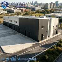 SYLY - Almacén Prefabricado de Acero de Bajo Costo con Paneles Sándwich Aislantes, Garantía de 3 Años, Resistencia al Viento de 41-80 mph, Taller de Construcción Rápida
