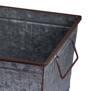 Best Sale Outdoor Indoor Galvanized Garden Raised Planter <b>Boxes</b> Large Metal 2 Piece Elevated Planter Set of 2 with Stand - Product Image 2
