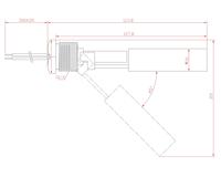 WOW LLS-SYZ2 Interrupteur à flotteur de niveau en acier inoxydable à montage latéral pour contrôle de niveau de liquide