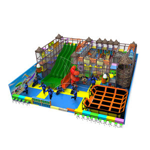 Aire de jeux d'intérieur pour enfants, terrain de jeux avec diapositives d'équipement, nouvelle collection, château Sale - Product Image 1