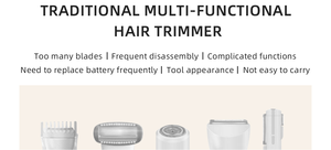 Rasoio elettrico 2-in-1 doppio-testa da donna ricaricabile 3D lama galleggiante rasoio per Bikini capelli indolore capelli pubblici - Product Image 3