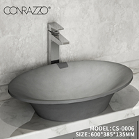 CONRAZZO Chine Fabricants Ovale Ciment Lavabo Toilettes Et Éviers Salle De Bains Au Pakistan