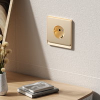 Interrupteurs de lumière de luxe en panneau PC, 1, 2 ou 3 modules, 1 ou 2 voies, mécaniques, type UE, double couche, nouveau design