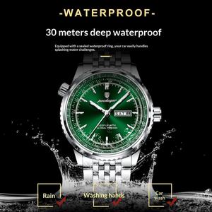 POEDAGAR 673 Luxury Watch For Man Stainless Steel Date Week Quartz Men <b>Clock</b> Waterproof Luminous High Quality Men's Watches - Product Image 5