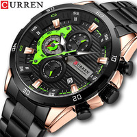CURREN 8402 Montre Homme d'Affaires en Gros, Bracelet en Acier Inoxydable, Étanche, Montre-Bracelet à Quartz Populaire pour le Marché Mondial
