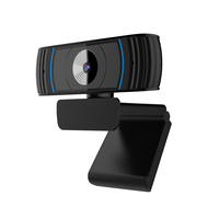 Cámara Web USB con Enfoque Automático H.264 2MP Full-HD 1080P, Zoom Digital 2x, Vista Panorámica de 90 Grados, Cubierta de Privacidad, Trípode, Micrófono Omnidireccional
