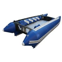 Bateau de course gonflable à grande vitesse en PVC CE, catamaran à cadre en aluminium, kayak de sport stable pour 5 personnes