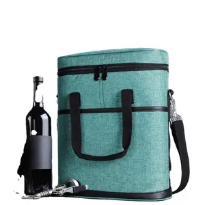 حقيبة للحفاظ على البرودة مع حزام قضية ناقل الزجاجة حمل الغذاء معزول برودة حقيبة الظهر حقيبة السفر للماء
