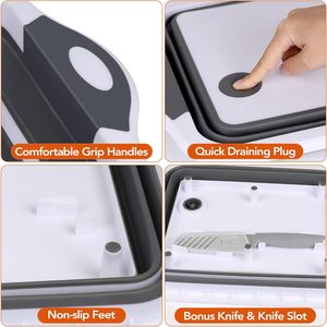 Panier de drainage en silicone rétractable et pliable, passoire multifonctionnelle pour le lavage des fruits et légumes - Product Image 4