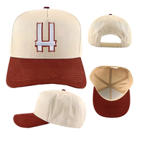 Gorra de béisbol con logotipo bordado 3D de dos tonos, gorra con marco de 5 paneles personalizada, fabricante de algodón, gorras deportivas para correr, gorra de béisbol para hombre