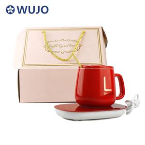 USB sabit sıcaklık Coaster seramik ısıtıcı kupa akıllı seramik çay kahve kupa bardak ve sıcak - Product Image 3