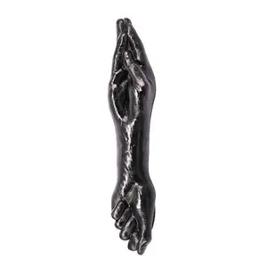 Gode sexy en silicone à double extrémité Super Black Huge Arm Fisting qui déplace de haut en bas gode sex toy pour hommes