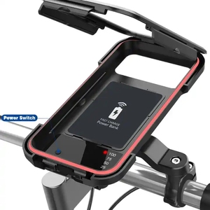 Support de téléphone de vélo de support de téléphone <span class=keywords><strong>rechargeable</strong></span> étanche de vente chaude avec la rotation 360 réglable pour le vélo et la moto - Product Image 1