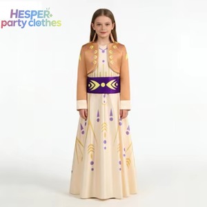 Vestido de noche de poliéster de manga larga HESPER Princess para niñas, disfraz de Elsa para fiestas de disfraces. - Product Image 1