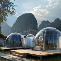 Tente à bulles transparente pour 6 à 8 personnes, tente géodésique gonflable, dôme transparent pour le glamping, tente igloo