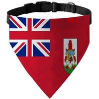 Bandana-collier imprimé drapeau de Sainte-Lucie, foulard doux en polyester pour animaux de compagnie, idéal pour les salons de toilettage et les costumes pour animaux