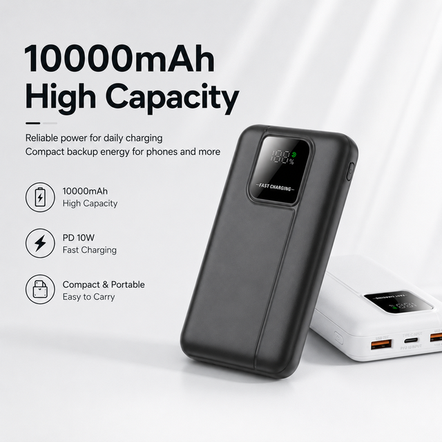 10000mah Promotional Charger 10000 mah Power Bank Custom Branding Factory Wholesale for Events Outdoor CE FCC RoHS KC