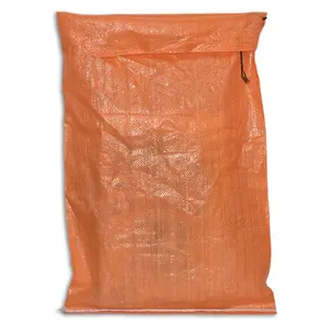 Plastic 20kg 50kg heat seal pp woven bags for sand cement garbage Wood chip ssawdust packaging