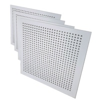 Dalles de plafond en plâtre Tegular Edge Gpsumeceiling 600x600mm, panneaux acoustiques poreux réfléchissants le son, fabrication chinoise