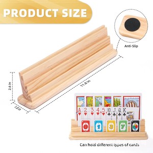Solid Wood <b>Playing</b> <b>Card</b> Holder 80 Tilt Hands Free For Home Gaming Desktop - Product Image 4