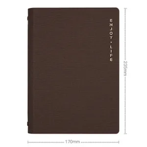 Luxury Business Custom Logo Debossed PU Leather Notebook Hardcover Customized Organizer Planner Agenda Journal Binder Notebook