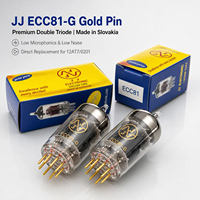 Tube à vide électronique ECC81-G à broches dorées 12AT7, paire assortie avec précision pour préamplificateur de guitare Hi-Fi, inverseur de phase, amplificateur