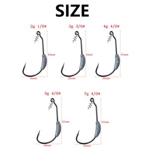 2G 2.5G 3G 4G 5G 7G 9G 1Pcs 5 cái/túi Chì Đầu Móc Câu Cá Chì Jig Crank Móc Với Chì Sinker Rộng Bụng Crank Móc Thiết Lập - Product Image 5