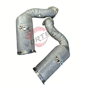 ท่อลงแคท Vortex 304 สแตนเลสสตีลแบบไหลสูง สำหรับ Audi RS Q8 SQ8 4.0T V8 ปี 2019-2025 พร้อมแผ่นกันความร้อน ไม่แสดงไฟเตือน Check Engine - Product Image 5