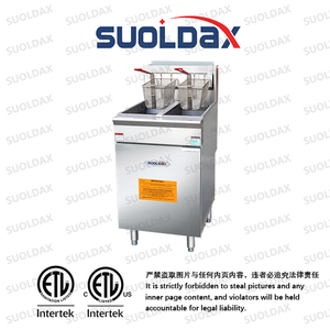 <span class=keywords><strong>Freidora</strong></span> Industrial <span class=keywords><strong>de</strong></span> Gas <span class=keywords><strong>de</strong></span> Doble Tanque y Doble Canasta <span class=keywords><strong>de</strong></span> Acero Inoxidable para Cocina Comercial Suoldax FHT-CHINA HFRF-150B-T - Product Image 3